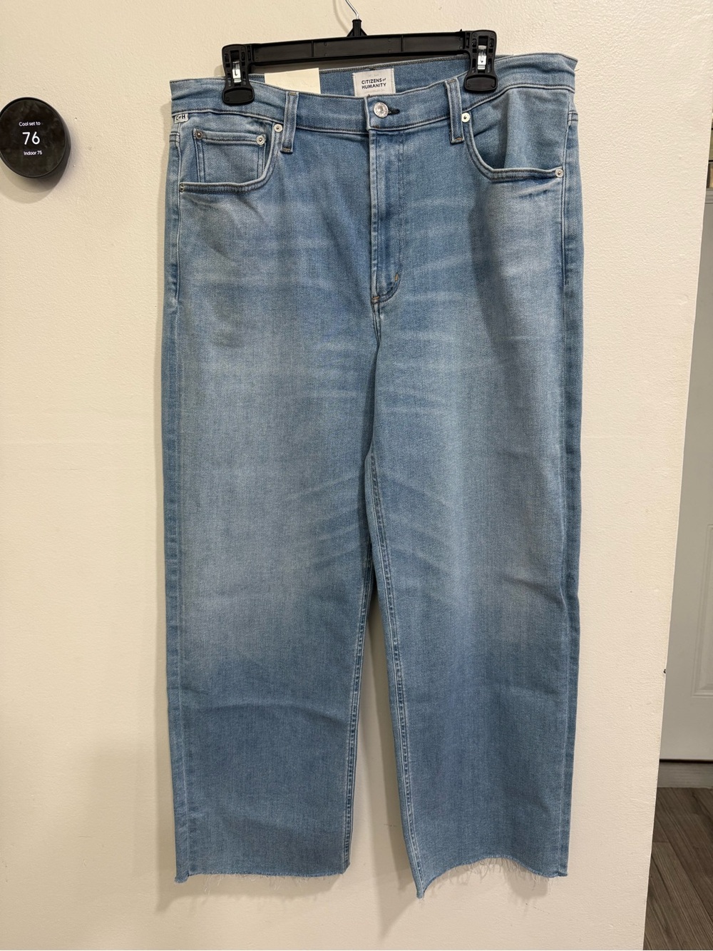 NWT Citizens of Humanity Palma High Waist Raw Hem Straight‎ Leg Jeans 31 Lisbon